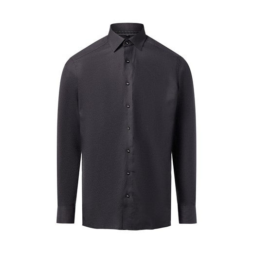 Finshley & Harding Koszula męska - Easy Care Mężczyźni Modern Fit Bawełna antracytowy wzorzysty ze sklepu vangraaf w kategorii Koszule męskie - zdjęcie 186698970