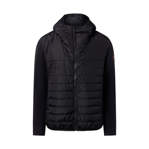Napapijri Męska kurtka pikowana - Black Beauty Mężczyźni Sztuczne włókno czarny jednolity ze sklepu vangraaf w kategorii Kurtki męskie - zdjęcie 186698972