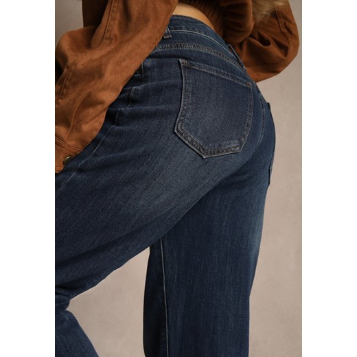 Niebieskie Jeansy Mom Fit High Waist z Wiskozą Erralia Renee M renee.pl