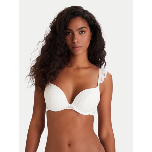 Hunkemöller Biustonosz push-up Posie PP Maximizer 302550 Biały ze sklepu MODIVO w kategorii Biustonosze - zdjęcie 186700200