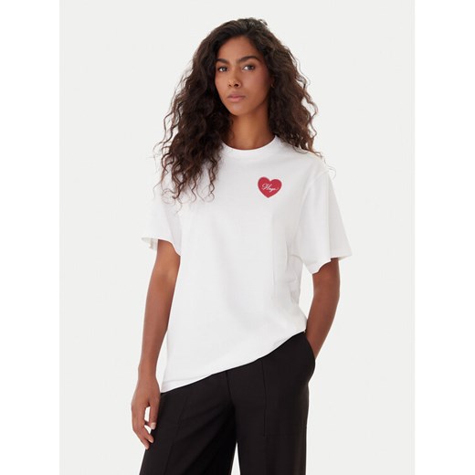 HUGO T-Shirt Vintag 50551445 Biały Regular Fit ze sklepu MODIVO w kategorii Bluzki damskie - zdjęcie 186700231