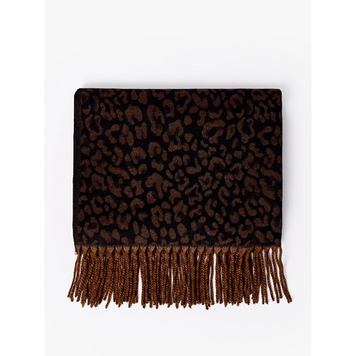 Mohito - Szalik w panterkę - ciemnobrązowy ze sklepu Mohito w kategorii Szaliki i chusty damskie - zdjęcie 186701070