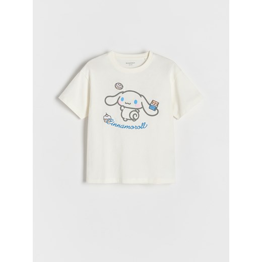 Reserved - T-shirt Cinnamoroll - złamana biel ze sklepu Reserved w kategorii Bluzki dziewczęce - zdjęcie 186701324