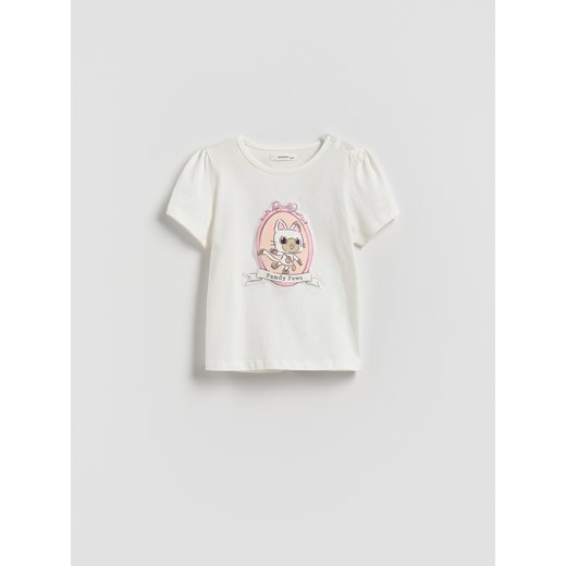 Reserved - T-shirt Koci Domek Gabi - złamana biel ze sklepu Reserved w kategorii Bluzki dziewczęce - zdjęcie 186701494