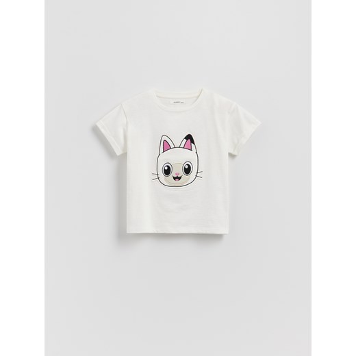 Reserved - T-shirt Koci Domek Gabi - złamana biel ze sklepu Reserved w kategorii Bluzki dziewczęce - zdjęcie 186701504
