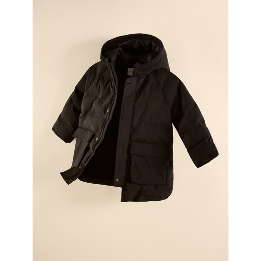 Reserved - Ocieplana parka z kapturem - czarny ze sklepu Reserved w kategorii Kurtki chłopięce - zdjęcie 186701912