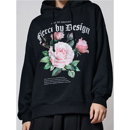 Sinsay - Bluza hoodie - czarny ze sklepu Sinsay w kategorii Bluzy damskie - zdjęcie 186702912