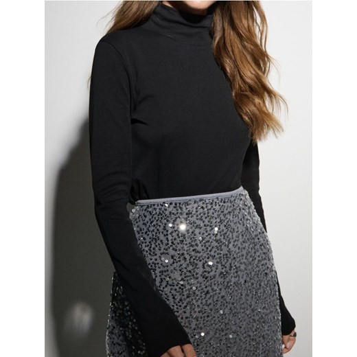 Sinsay - Bluzka z długim rękawem - czarny ze sklepu Sinsay w kategorii Bluzki damskie - zdjęcie 186702992