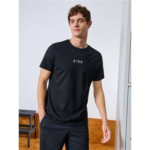Sinsay - Koszulka z nadrukiem - czarny ze sklepu Sinsay w kategorii T-shirty męskie - zdjęcie 186703001