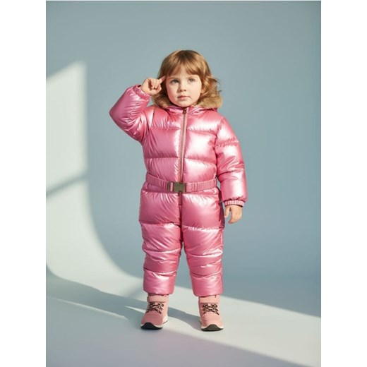 Sinsay - Pikowany kombinezon z kapturem - złoty ze sklepu Sinsay w kategorii Komplety niemowlęce - zdjęcie 186703101