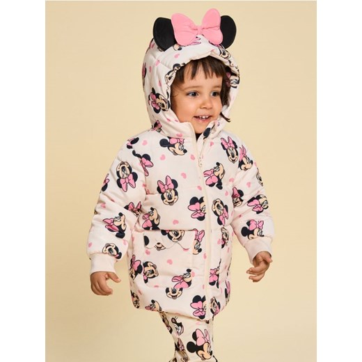 Sinsay - Ocieplana kurtka z kapturem Minnie Mouse - kremowy - id: XM881-01X - marki Sinsay - 186703104 Sinsay - Ocieplana kurtka z kapturem Minnie Mouse - kremowy ze sklepu Sinsay w kategorii Kurtki dziewczęce - zdjęcie 186703104