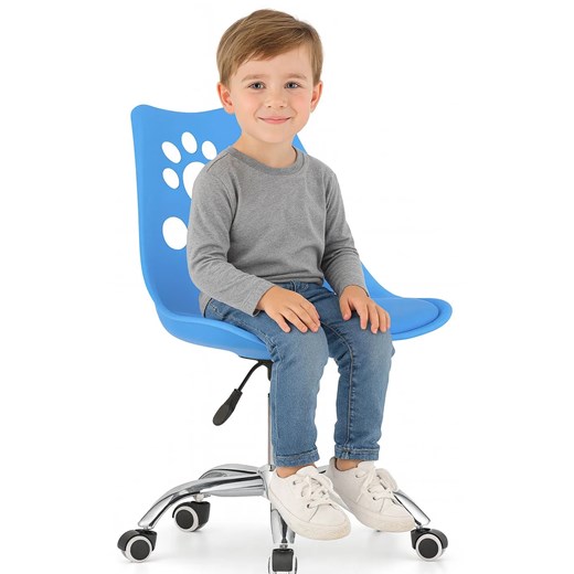 Zdrowe niebieskie do biurka krzesło dla dziecka do nauki T4-A74 ze sklepu Edinos.pl w kategorii Meble dziecięce - zdjęcie 186703301