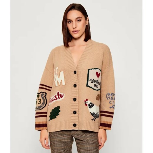 Weekend MaxMara Wełniany kardigan BELGIO | Oversize fit ze sklepu Gomez Fashion Store w kategorii Swetry damskie - zdjęcie 186704022
