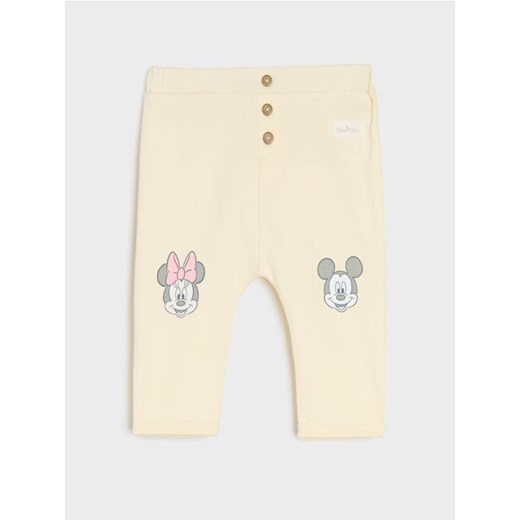 Sinsay - Spodnie Mickey Mouse - kremowy - id: 052DG-01X - marki Sinsay - 186704930 Sinsay - Spodnie Mickey Mouse - kremowy ze sklepu Sinsay w kategorii Odzież dla niemowląt - zdjęcie 186704930