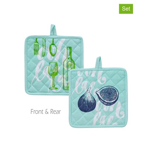 Overbeck and Friends Łapki kuchenne (2 szt.) &quot;Ooh Lala&quot; w kolorze miętowym - 20 x 20 cm ze sklepu Limango Polska w kategorii Tekstylia kuchenne - zdjęcie 186705000