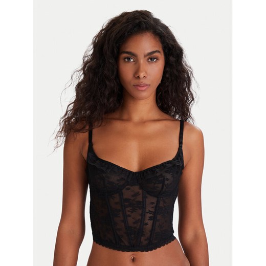 Hunkemöller Biustonosz z fiszbiną Darcy 302364 Czarny ze sklepu MODIVO w kategorii Biustonosze - zdjęcie 186705530