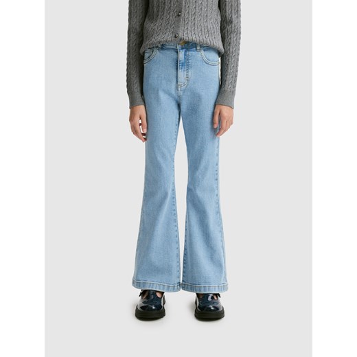 Reserved - Jeansy flare high waist - niebieski ze sklepu Reserved w kategorii Spodnie dziewczęce - zdjęcie 186705910