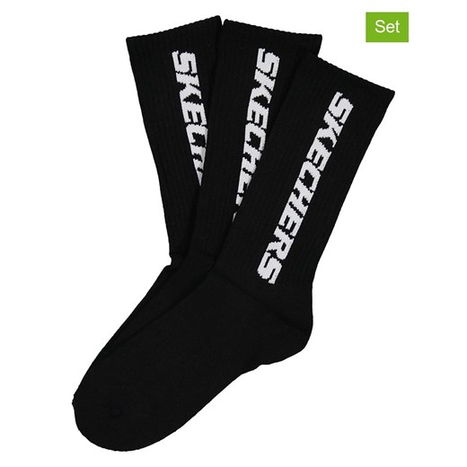 Skechers Skarpety (3 pary) w kolorze czarnym ze sklepu Limango Polska w kategorii Skarpetki męskie - zdjęcie 186706080