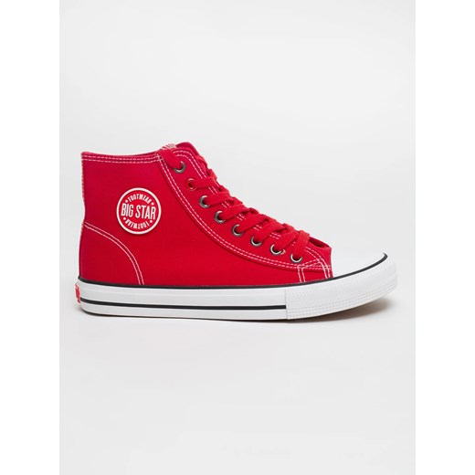Trampki męskie wysokie czerwone JJ174607 603 ze sklepu Big Star w kategorii Trampki męskie - zdjęcie 186706943