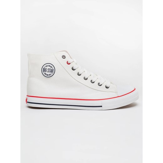 Trampki damskie wysokie białe JJ274A505 101 ze sklepu Big Star w kategorii Trampki damskie - zdjęcie 186706951