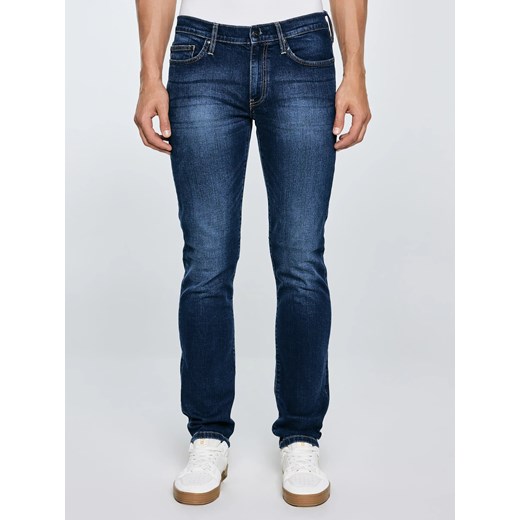 Jeansy męskie dopasowane granatowe Tobias 401 ze sklepu Big Star w kategorii Jeansy męskie - zdjęcie 186707503