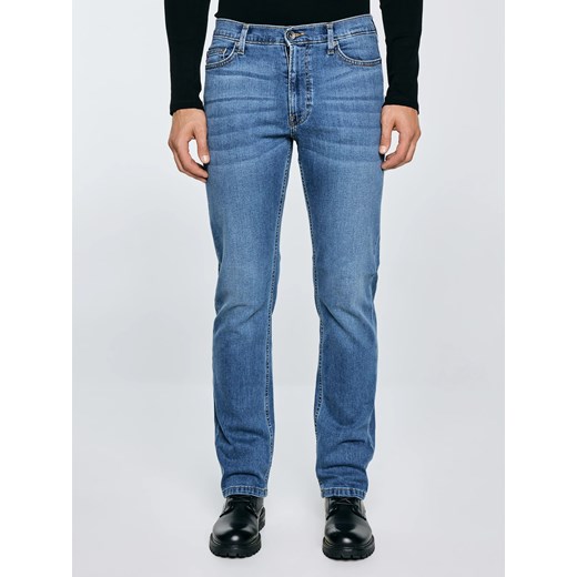 Jeansy męskie z prostą nogawką niebieskie Trent 114 ze sklepu Big Star w kategorii Jeansy męskie - zdjęcie 186707511