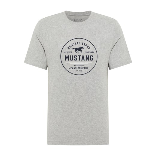 Męski T-Shirt Mustang Style Alex Mid Grey Mélange 1017334 4140 ze sklepu YouNeedit.pl w kategorii T-shirty męskie - zdjęcie 186707932