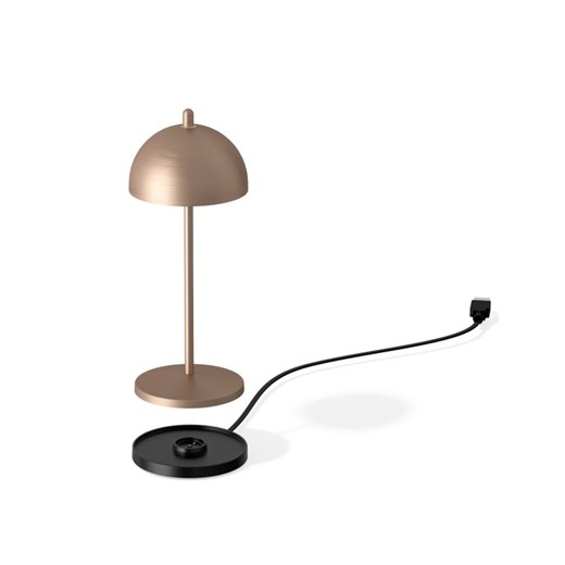 Lampka LED z akumulatorem restauracyjna FIORE MICRO w kolorze szczotkowanego brązu 6 sztuk/komplet ze sklepu Lysne w kategorii Lampy stołowe - zdjęcie 186708274