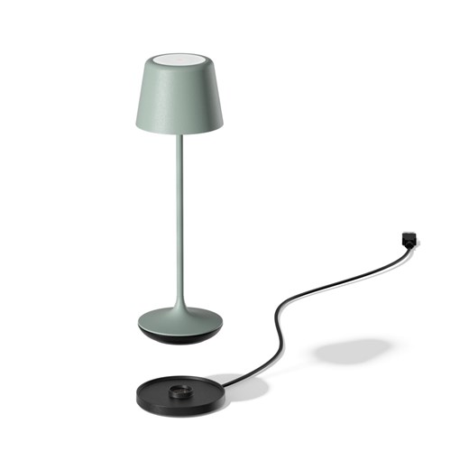 Lampa stołowa LED bezprzewodowa z pilotem LUNA MICRO zielono-szary matowy 6 sztuk/komplet ze sklepu Lysne w kategorii Lampy stołowe - zdjęcie 186708282