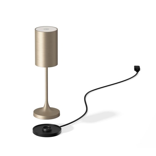 Bezprzewodowa lampa LED do restauracji VINA 200 szczotkowany mosiądz 6 sztuk/komplet ze sklepu Lysne w kategorii Lampy stołowe - zdjęcie 186708293