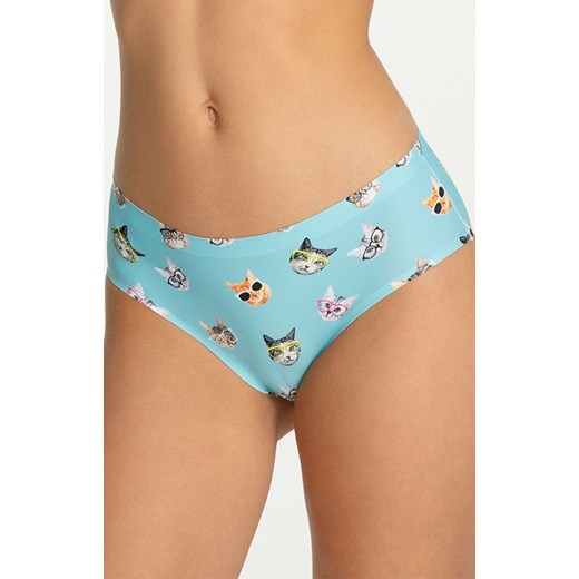 Julimex figi damskie Cats Simple Classic, Kolor niebieski-wzór, Rozmiar 2XL, Julimex ze sklepu Intymna w kategorii Majtki damskie - zdjęcie 186709624