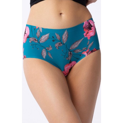 Julimex figi damskie Wild Rose Simple Brasil Maxi, Kolor turkusowy-wzór, Rozmiar 2XL, Julimex ze sklepu Intymna w kategorii Majtki damskie - zdjęcie 186709644