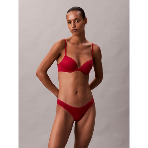 Calvin Klein Biustonosz damski na fiszbinach Kobiety Sztuczne włókno czerwony jednolity ze sklepu vangraaf w kategorii Biustonosze - zdjęcie 186710943