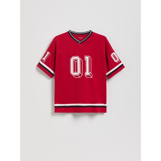 Reserved - T-shirt z nadrukiem - bordowy ze sklepu Reserved w kategorii T-shirty chłopięce - zdjęcie 186711971