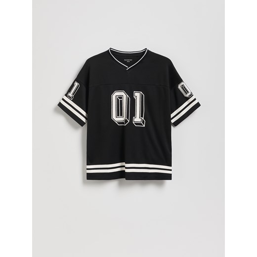 Reserved - T-shirt z nadrukiem - czarny Reserved 170 (13-14 lat) Reserved
