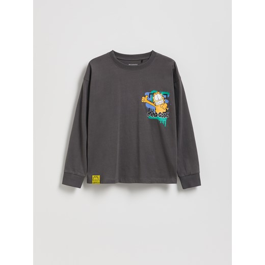 Reserved - Longsleeve GARFIELD - ciemnoszary ze sklepu Reserved w kategorii T-shirty chłopięce - zdjęcie 186712211