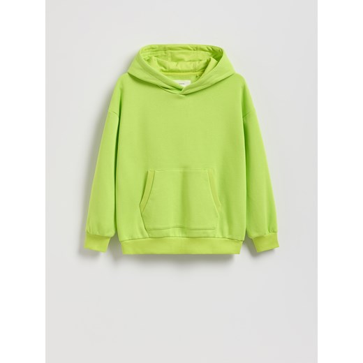 Reserved - Bluza oversize z kapturem - zielony ze sklepu Reserved w kategorii Bluzy chłopięce - zdjęcie 186712390