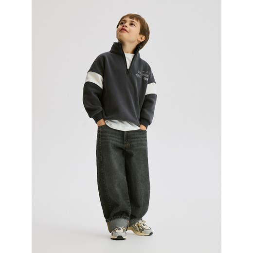 Reserved - Polarowa bluza ze stójką - ciemnoszary Reserved 140 (9 lat) Reserved