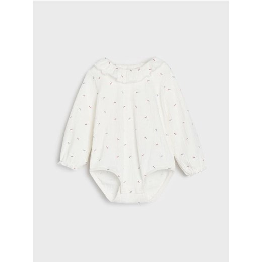 Sinsay - Body z kołnierzykiem - kremowy ze sklepu Sinsay w kategorii Odzież dla niemowląt - zdjęcie 186712923