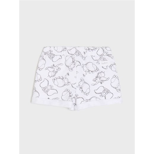 Sinsay - Szorty niemowlęce Dumbo - biały Sinsay 80 (9-12 m) Sinsay