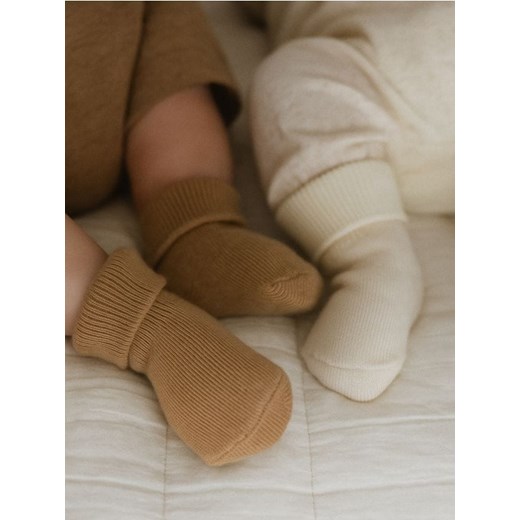 Sinsay - Skarpetki niemowlęce z domieszką wełny 2 pack - kremowy - id: 968FZ-02X - marki Sinsay - 186712962 Sinsay - Skarpetki niemowlęce z domieszką wełny 2 pack - kremowy ze sklepu Sinsay w kategorii Skarpetki dziecięce - zdjęcie 186712962