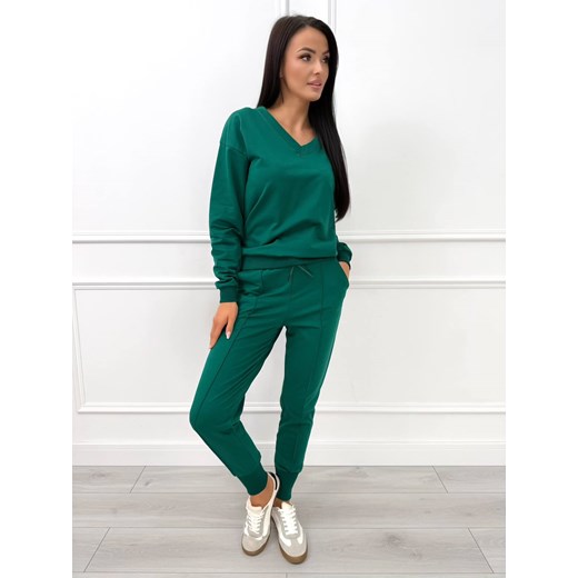 Zielony Komplet Bluza + Spodnie Modnakiecka.pl 46 ModnaKiecka.pl