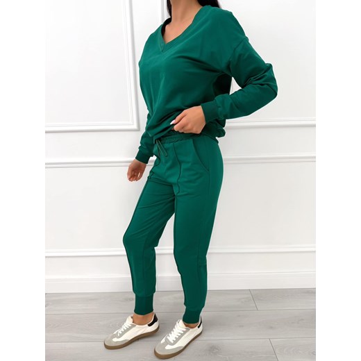 Zielony Komplet Bluza + Spodnie Modnakiecka.pl 42 ModnaKiecka.pl