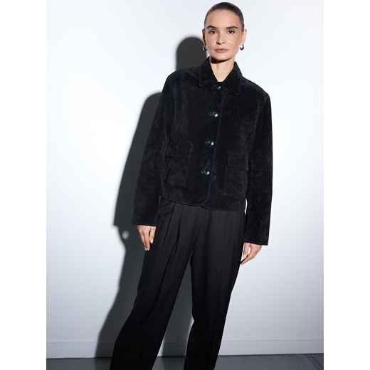 Mohito - Zamszowa kurtka - czarny ze sklepu Mohito w kategorii Kurtki damskie - zdjęcie 186713863