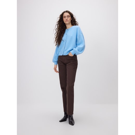 Reserved - Sweter z dekoracyjnymi guzikami - jasnoniebieski Reserved M Reserved