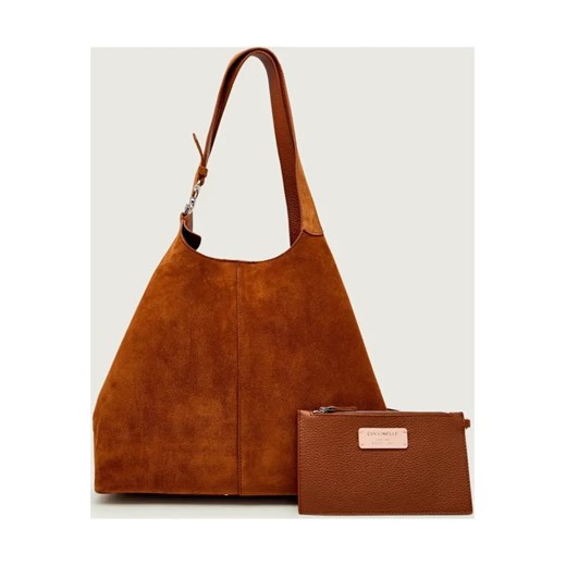 Coccinelle Shopperka + saszetka C-Easy | zamsz ze sklepu Gomez Fashion Store w kategorii Torby Shopper bag - zdjęcie 186715394