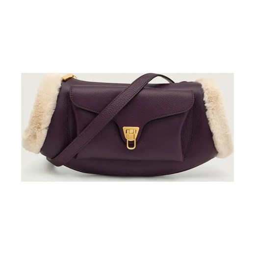 Coccinelle Skórzana torebka na ramię BEAT | shearling ze sklepu Gomez Fashion Store w kategorii Listonoszki - zdjęcie 186715402