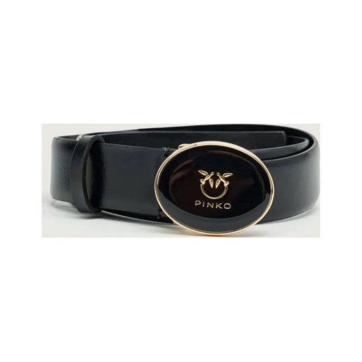 Pinko Skórzany pasek ROUND ENAMEL H2,8 ze sklepu Gomez Fashion Store w kategorii Paski damskie - zdjęcie 186715454