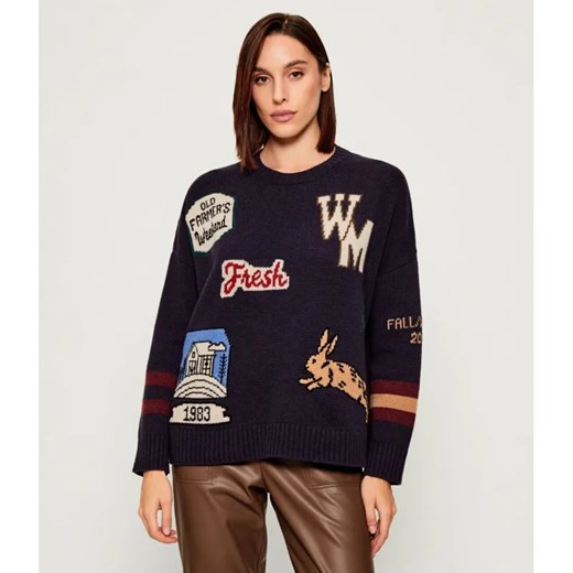 Weekend MaxMara Wełniany sweter PAVIDI | Relaxed fit ze sklepu Gomez Fashion Store w kategorii Swetry damskie - zdjęcie 186715474