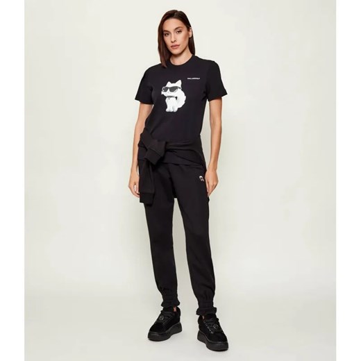Karl Lagerfeld T-shirt IKON AQUARELLE | Regular Fit ze sklepu Gomez Fashion Store w kategorii Bluzki damskie - zdjęcie 186715480